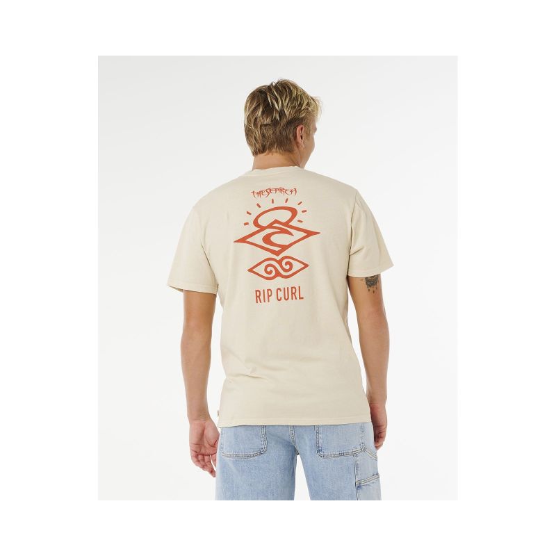 RIP CURL Search Icon Tee Beige