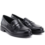 Women's loafers, black lords shoes, Potocki SZ12832