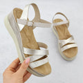 Women's gold wedge sandals Vinceza 15358 Footwear Your Sports Performance