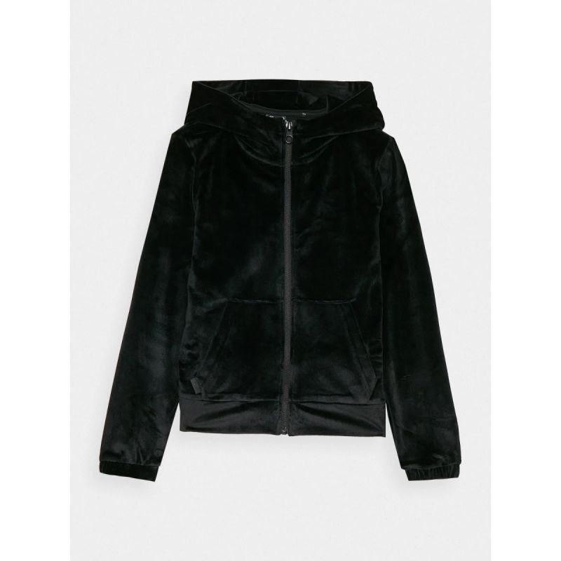 Girls' velour zip-up hoodie sweatshirt 4F Junior 4FJWAW24TSWSF1217-20S *Kategoria tymczasowa Your Sports Performance