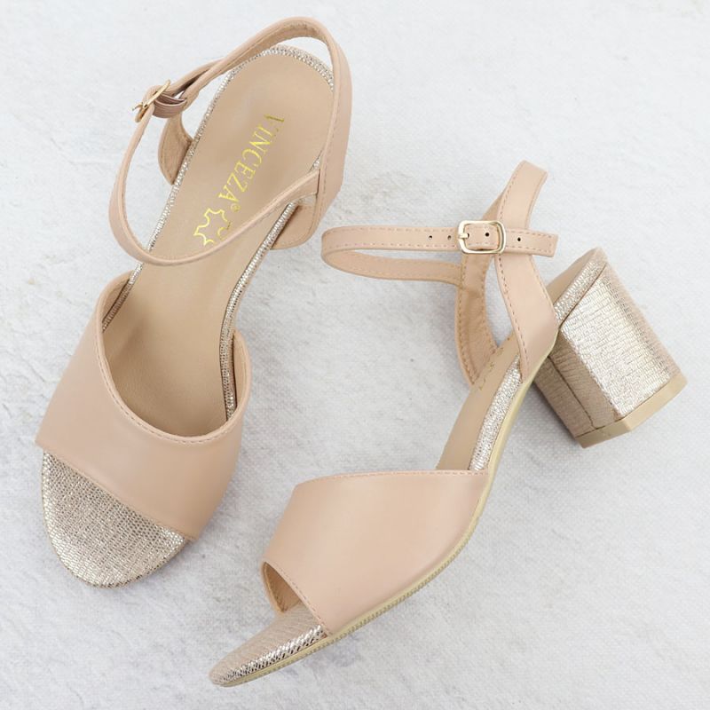 Women's beige high heel sandals Vinceza 20275 Footwear Your Sports Performance