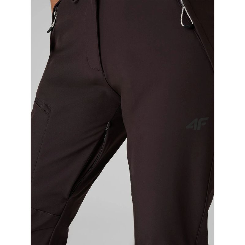 Women's trekking trousers softshell windproof membrane 10000 4F 4FRAW26TFTRF1608-80S