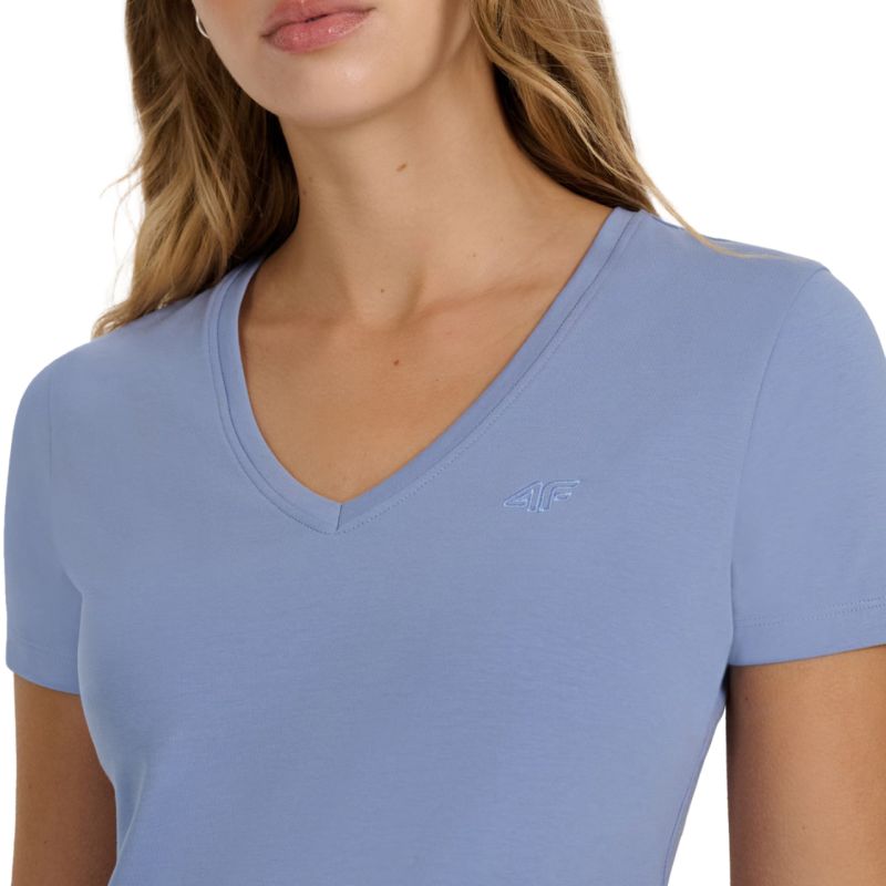 Women's T-shirt 4F F2969 denim 4FWAW25TTSHF2969 32S In preparation Your Sports Performance