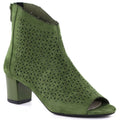 Women's open-toe green ankle boots M.Daszyński MR1954-23 To be categorized Your Sports Performance