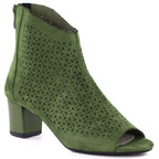 Women's open-toe green ankle boots M.Daszyński MR1954-23 To be categorized Your Sports Performance
