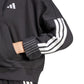 Women's adidas Essentials 3-Stripes French Terry Quarter-Zip Hoodie Black JN1956 In preparation Adidas