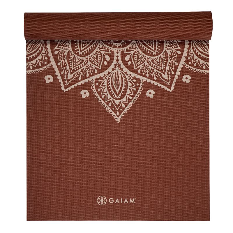 Gaiam Intense Rust Sundial Flower Yoga Mat 5mm 65733 Accessories/Training equipment Your Sports Performance