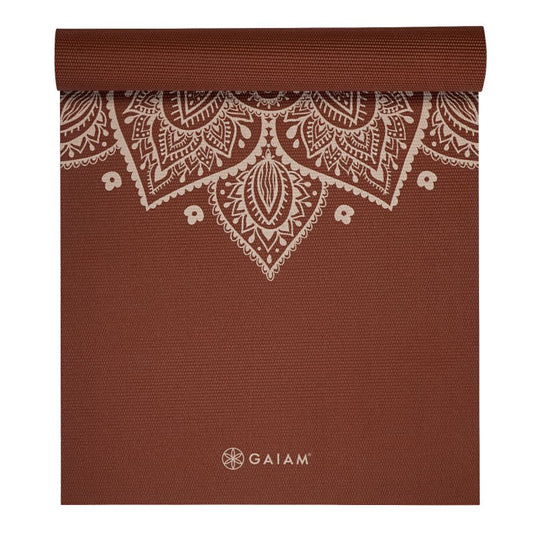 Gaiam Intense Rust Sundial Flower Yoga Mat 5mm 65733 Accessories/Training equipment Your Sports Performance
