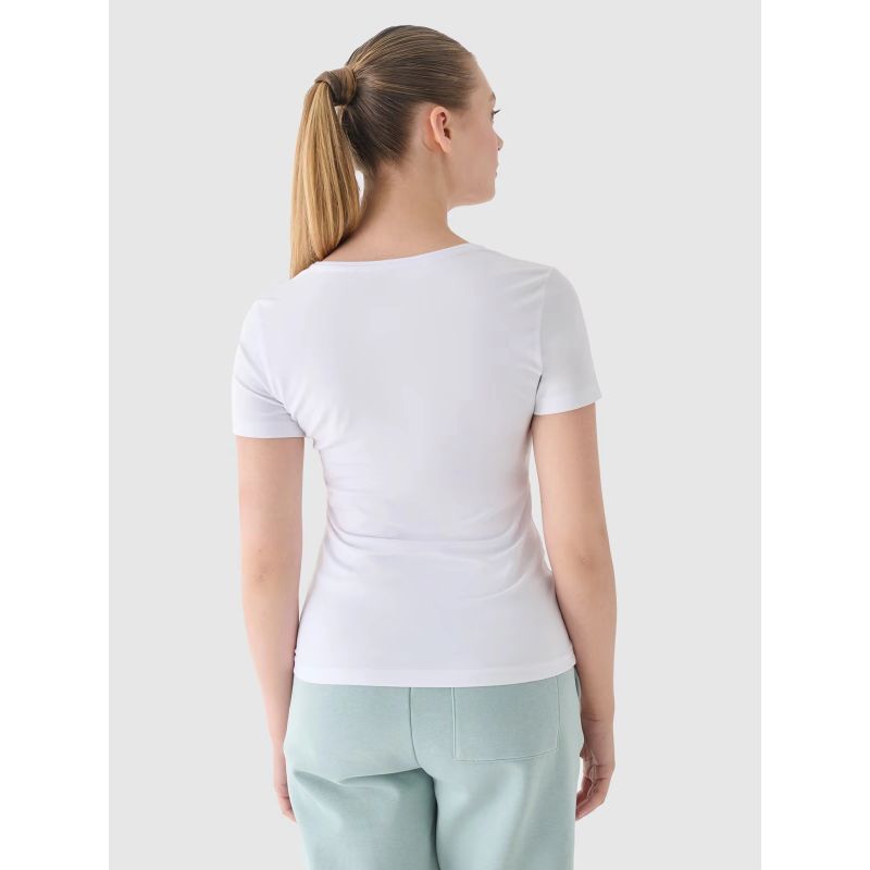 Slim T-shirt with print for women 4F 4FWMM00TTSHF1846-10S *Kategoria tymczasowa Your Sports Performance