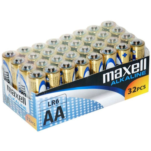 MAXELL Alkaline battery ALKALINE LR6 AA FOIL carton of 32 pieces (8 packs of 4 pieces each) Baterie, akumulatorki i ładowarki/Baterie Your Sports Performance