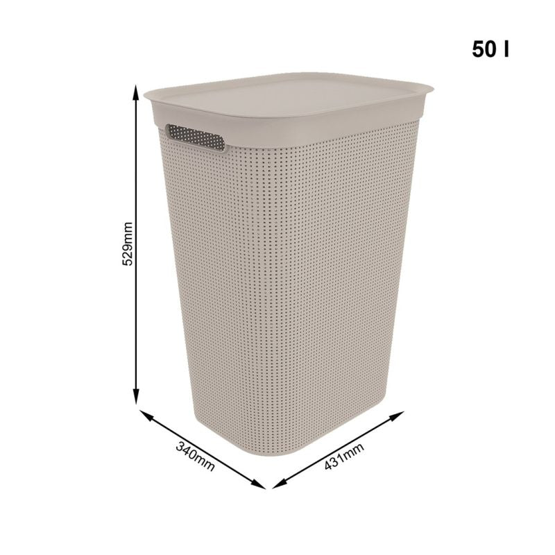 ROTHO Laundry basket 50L BRISEN black Dla zwierząt/Miski, pojemniki i poidełka (uniwersalne) Your Sports Performance