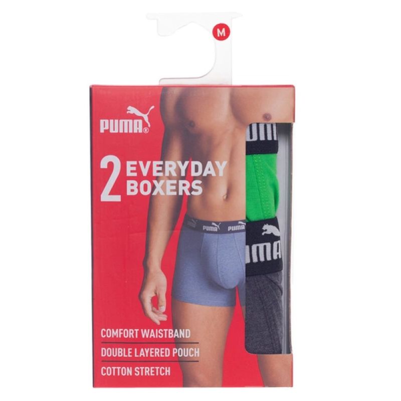 Puma men's boxer briefs 2-Pack green gray comfortable cotton Clothing Your Sports Performance