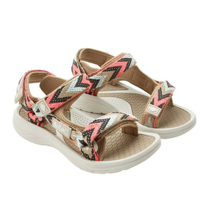 Lee Cooper women's shoes velcro sandals for summer on the beach light beige Lee Cooper