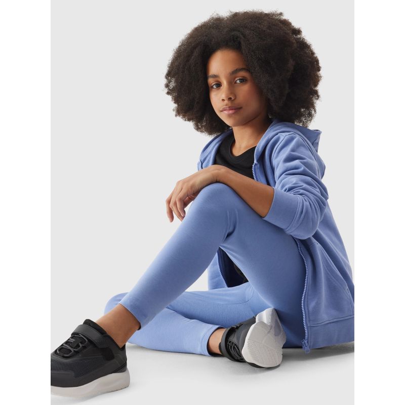 Girls' elastic cotton leggings 4F Junior *Kategoria tymczasowa Your Sports Performance