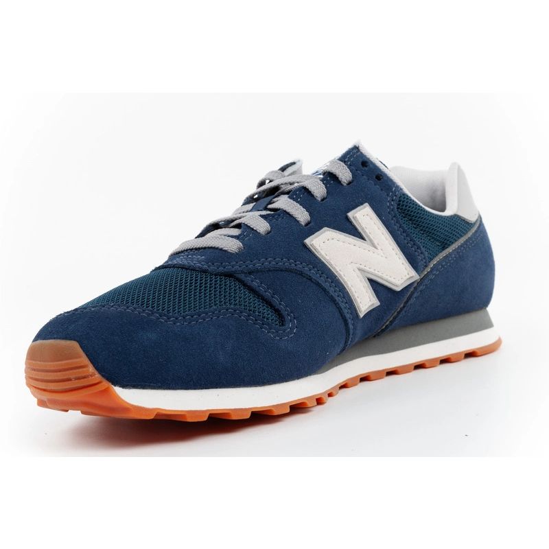 New Balance 373 men’s sports shoes, navy leather sneakers