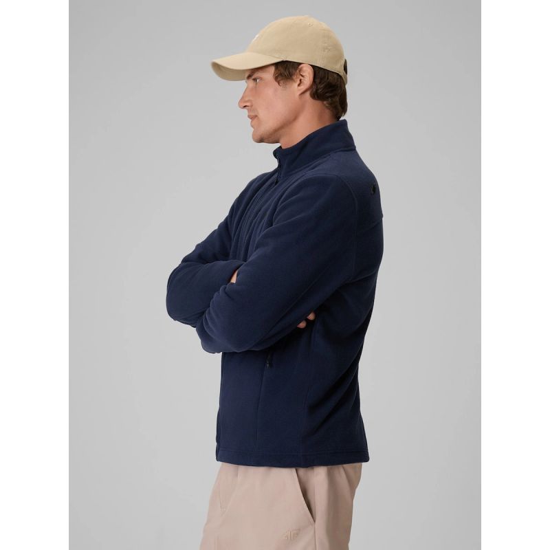Regular men's fleece with stand-up collar 4F 4FRAW26TFLEM542-30S