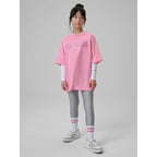 Girls' loose T-shirt with print 4F 4FJRSS26TTSHF3453-56S 4f