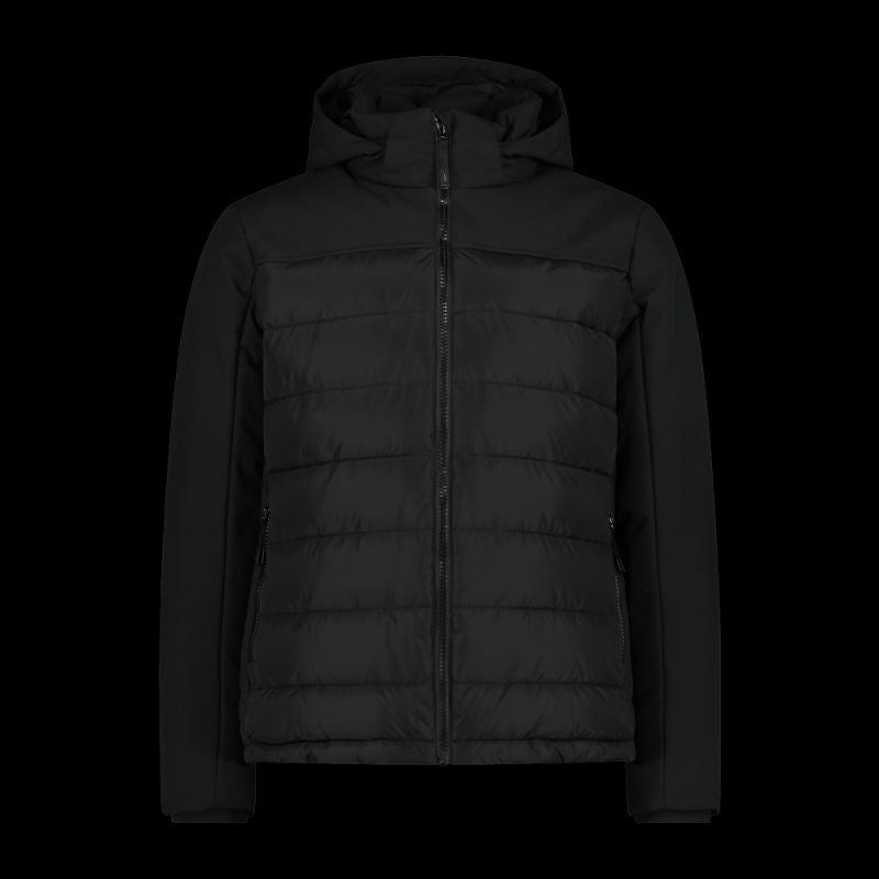 CMP men's winter jacket with hood, sports, insulated, black (34K0147/E910) CMP