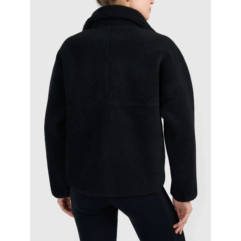 Women's loose sherpa fleece with stand-up collar 4F 4FWAW26TFLEF463-20S