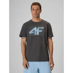 Men's regular printed T-shirt 4F 4FRSS26TTSHM4295-22S