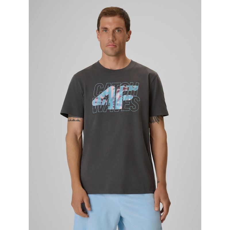 Men's regular printed T-shirt 4F 4FRSS26TTSHM4295-22S