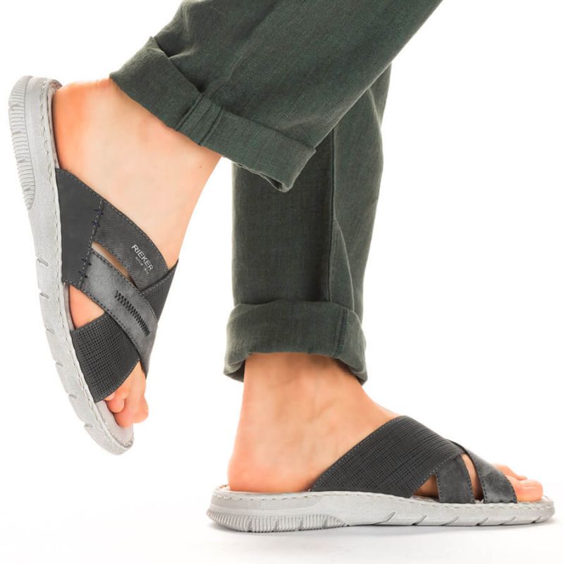 Comfortable Rieker M RKR581 gray flip-flops Footwear/Lifestyle/Rieker Your Sports Performance