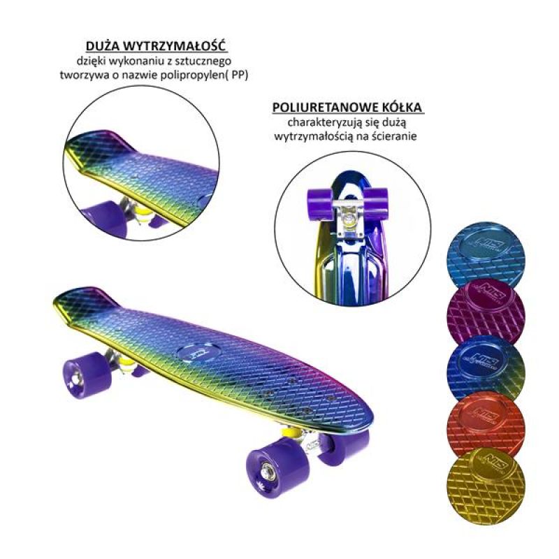 Nils Extreme ELECTROSTYLE PENNYBOARD PNB01 RAINBOW Skateboard Accessories/Skating Your Sports Performance