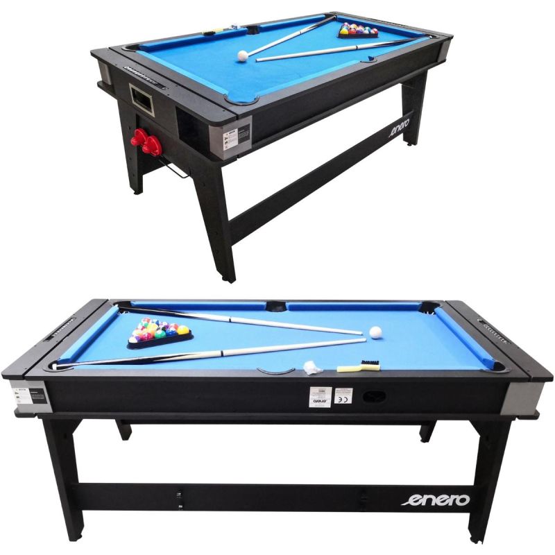 4-IN-1 MULTIGAMING TABLE BILLIARDS TABLE TENNIS HOOK-UP DINING TABLE 189x94.1x81.3CM ENERO Accessories Your Sports Performance