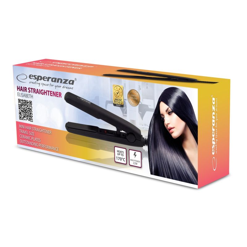 Esperanza ELISABETH EBP008 hair straightener (22W; black) AGD - Produkty/Prostownice do włosów Your Sports Performance