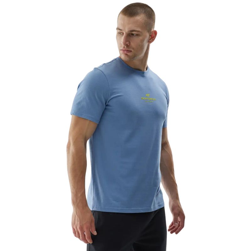 Men's T-shirt 4F M2961 denim 4FWAW25TTSHM2961 32S In preparation Your Sports Performance