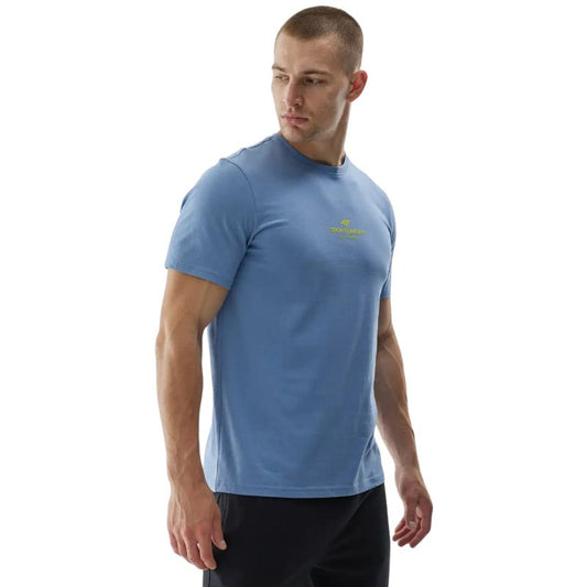 Men's T-shirt 4F M2961 denim 4FWAW25TTSHM2961 32S In preparation Your Sports Performance