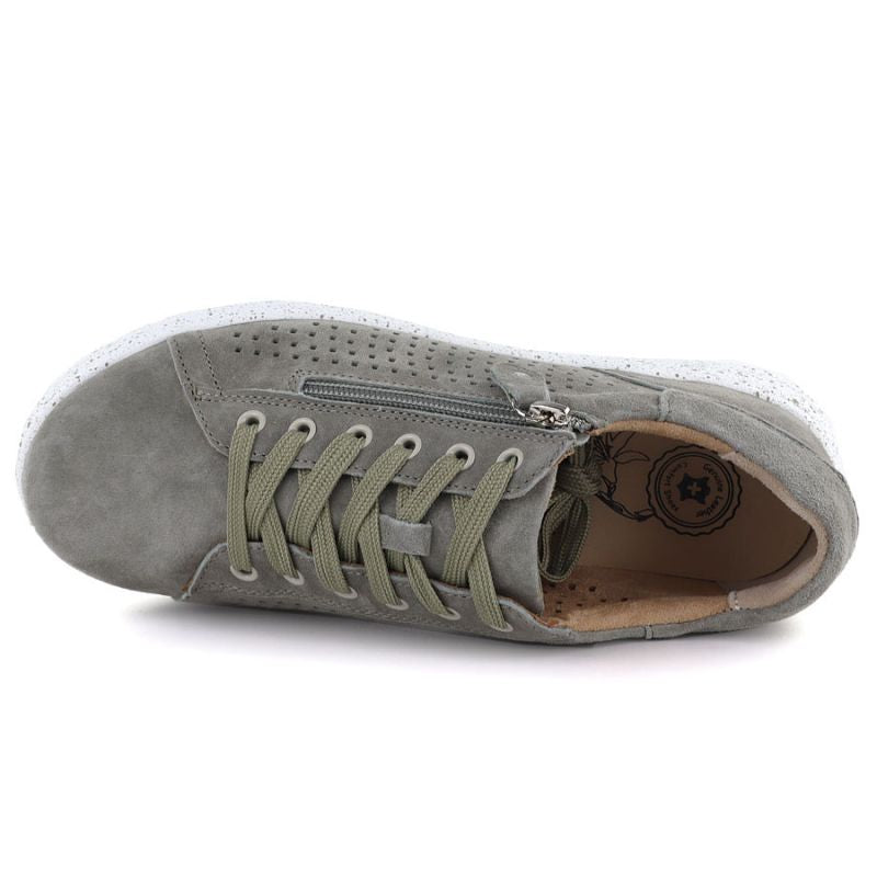 Women's leather openwork shoes on a green platform M.Daszyński 26PB17-04 M. Daszyński