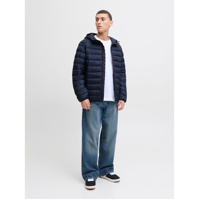 Jack&Jones men's down jacket JJEBRADLEY LIGHT PUFFER HOOD NOOS 12280970 SKY CAPTAIN In preparation Your Sports Performance