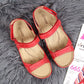 Red Velcro leather sandals W Helios 205 Footwear/Outdoor Your Sports Performance