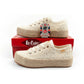 Lee Cooper women's lace sneakers beige platform
