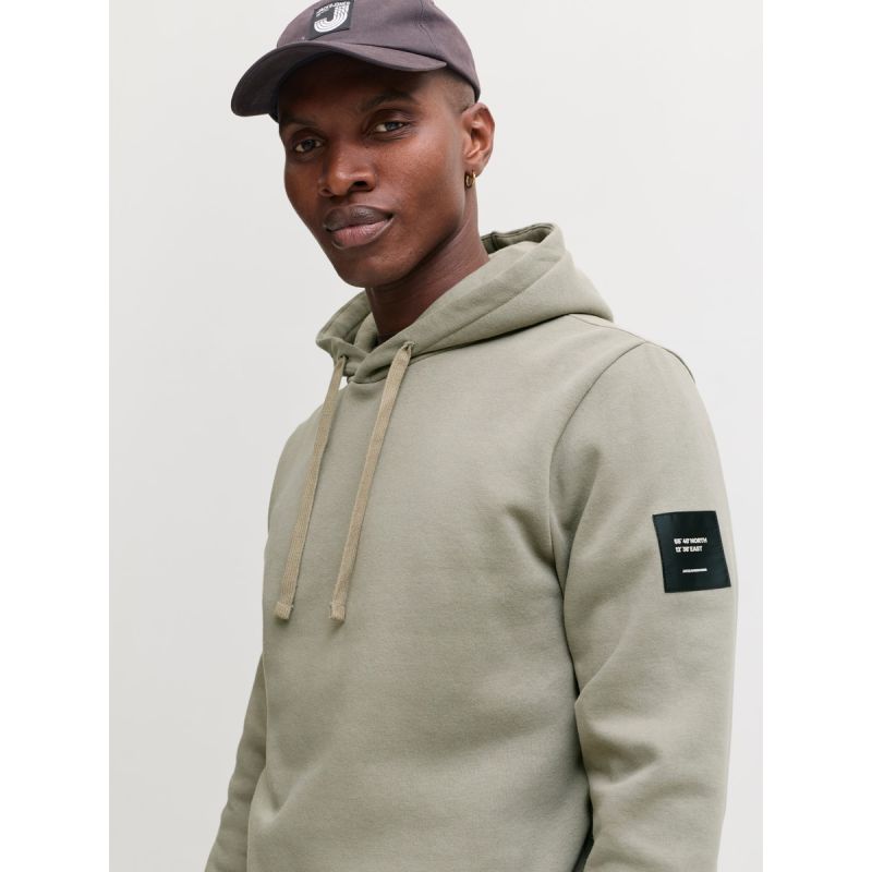 Jack&Jones Men's Hoodie JJCLEVELAND SWEAT HOOD SN 12298441 VETIVER