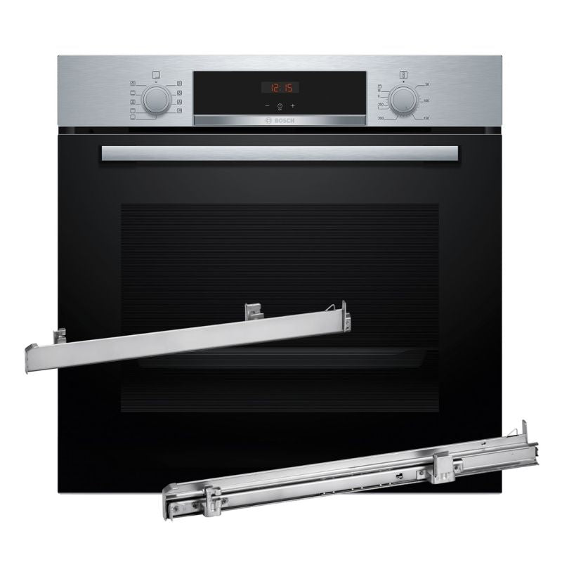 Oven BOSCH HBA514BS3 + Telescopic guides 1 level BOSCH HEZ538000 AGD - Produkty/Piekarniki do zabudowy Your Sports Performance