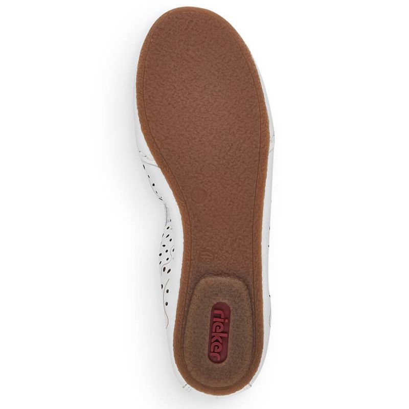 Rieker W RKR649 comfortable leather openwork shoes, white Footwear/Lifestyle/Rieker Your Sports Performance