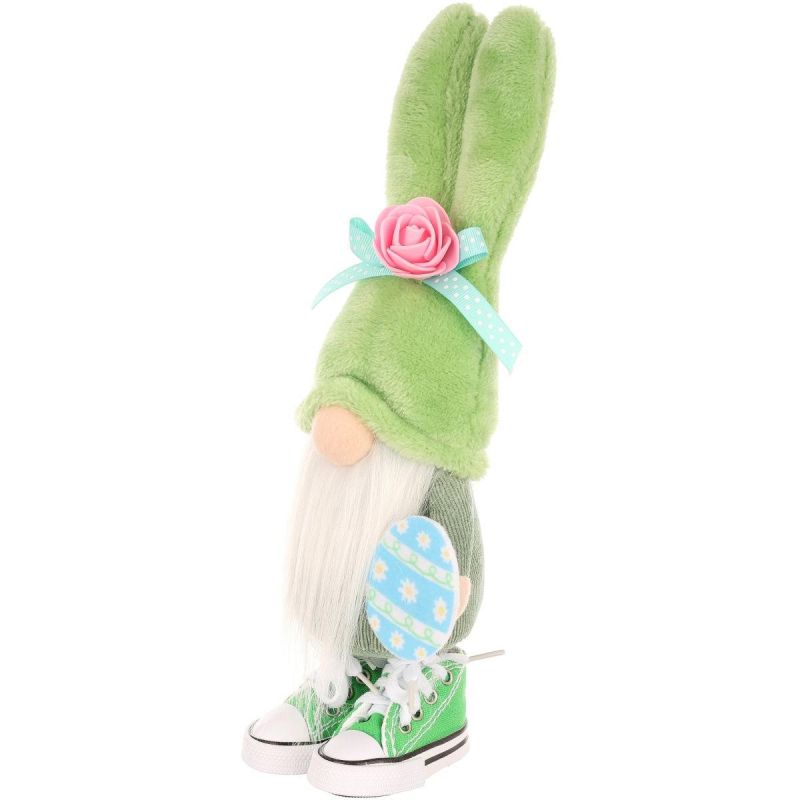 Gnome Bunny 25cm Green in sneakers Spring decoration Home and Garden/Equipment Your Sports Performance