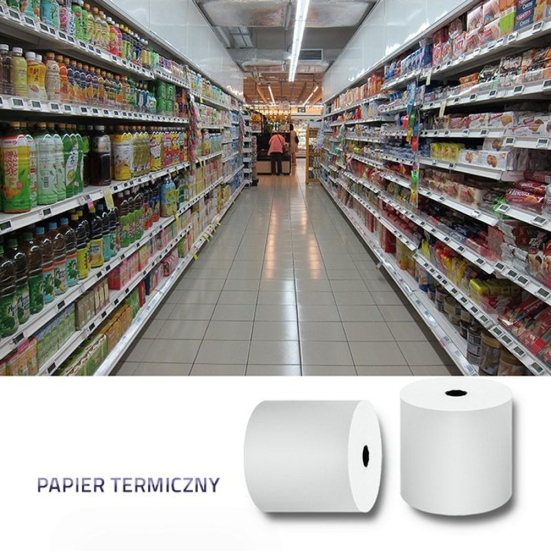 QOLTEC THERMAL ROLL 80X80 | 55G/M2 | 10PCS | BPA FREE Artykuły papiernicze/Rolki kasowe Your Sports Performance