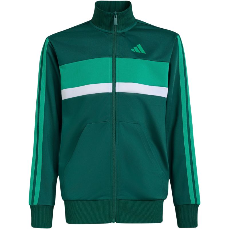 adidas Seasonal Essentials Tiberio 3-Stripes Kids Tracksuit Green KT1665
