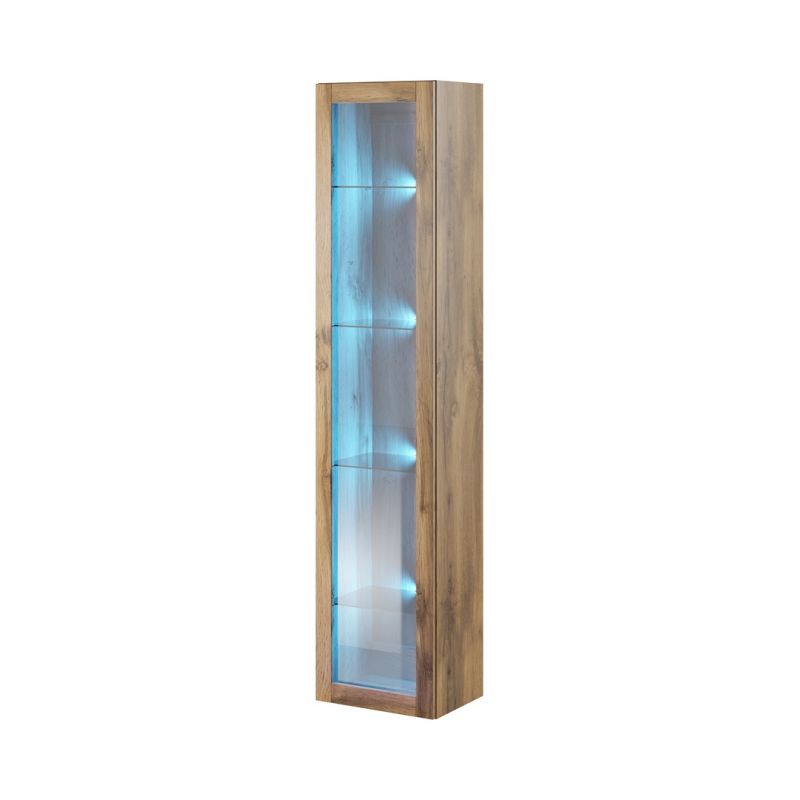 VIGO glass display cabinet '180' 180/40/30 oak wotan Bufety i witryny/Bufety i witryny na drewnianej podstawie Your Sports Performance