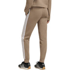 Women's adidas Essentials 3-Stripes Fleece Slim Pants Beige KF8317