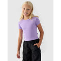 Girls' plain T-shirt 4F 4FJRSS24TTSHF2053-52S 4f