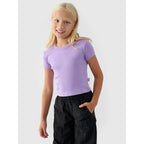 Girls' plain T-shirt 4F 4FJRSS24TTSHF2053-52S 4f