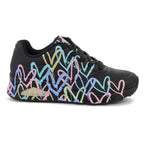 SKECHERS UNO-SPREAD THE LOVE BLACK/PURPLE/TURQUI 155507-BPTQ