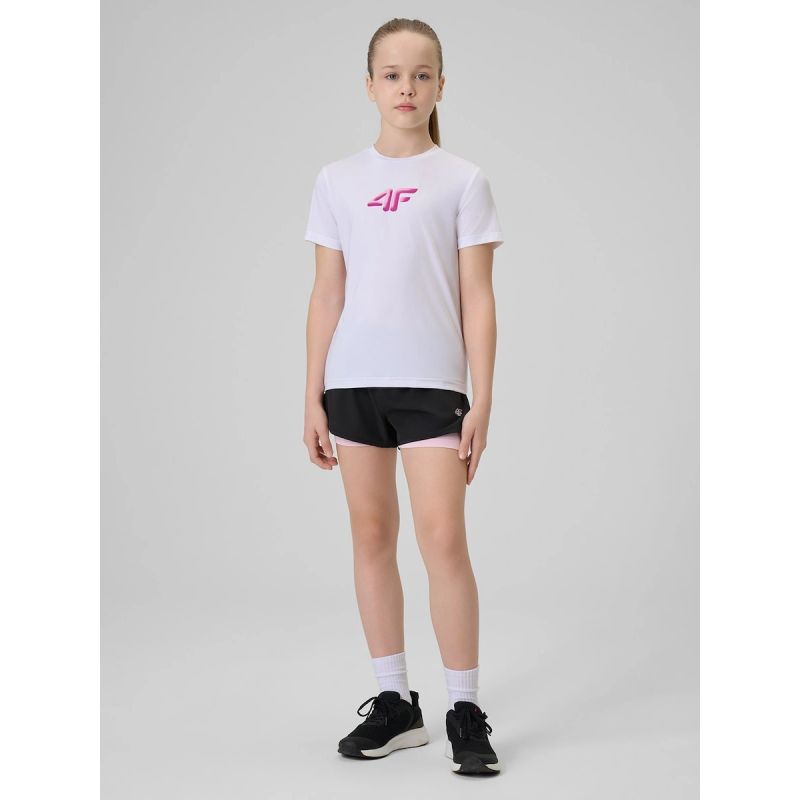 Girls' quick-drying sports T-shirt 4F 4FJRSS26TFTSF2388-10S