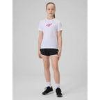 Girls' quick-drying sports T-shirt 4F 4FJRSS26TFTSF2388-10S