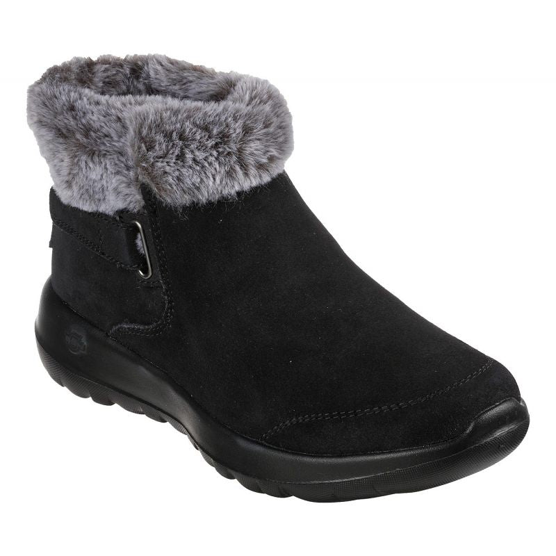 Skechers ON-THE-GO JOY FIRST GLANCE Women's Winter Boots in Suede Leather with Fur, Black (144041-BKGY) In preparation Your Sports Performance