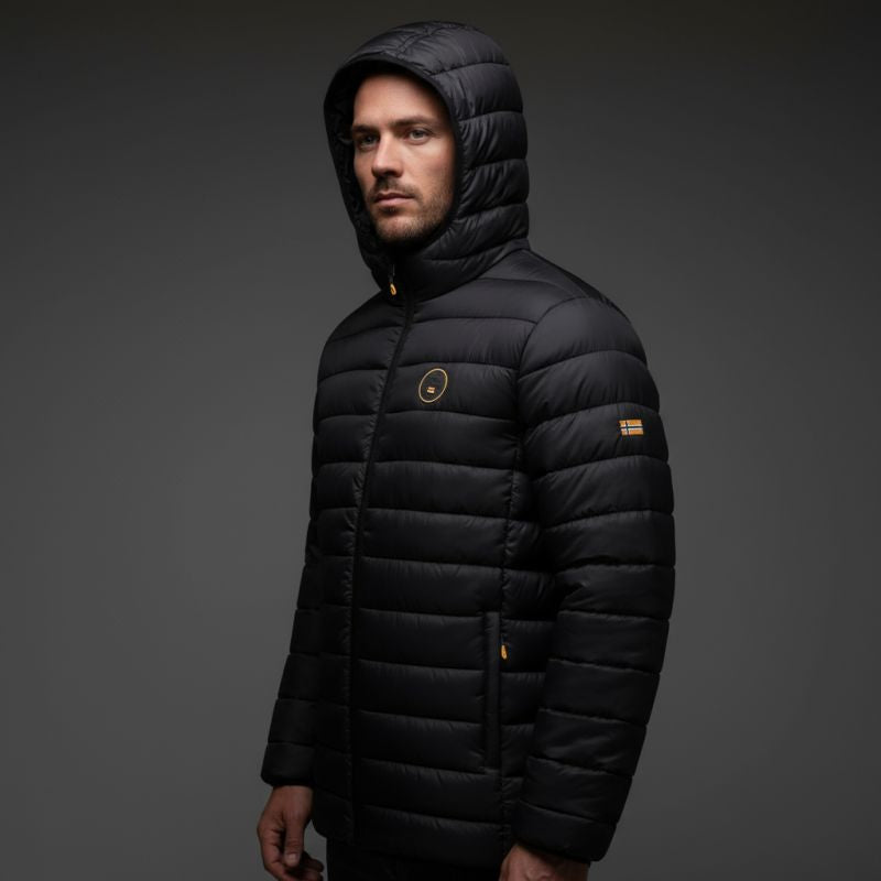 Geographical Norway men's jacket AMIGOMAP LONG HOOD DB BLACK MEN 233 BLACK (WZ5085H/GN-NOIR) Geographical Norway